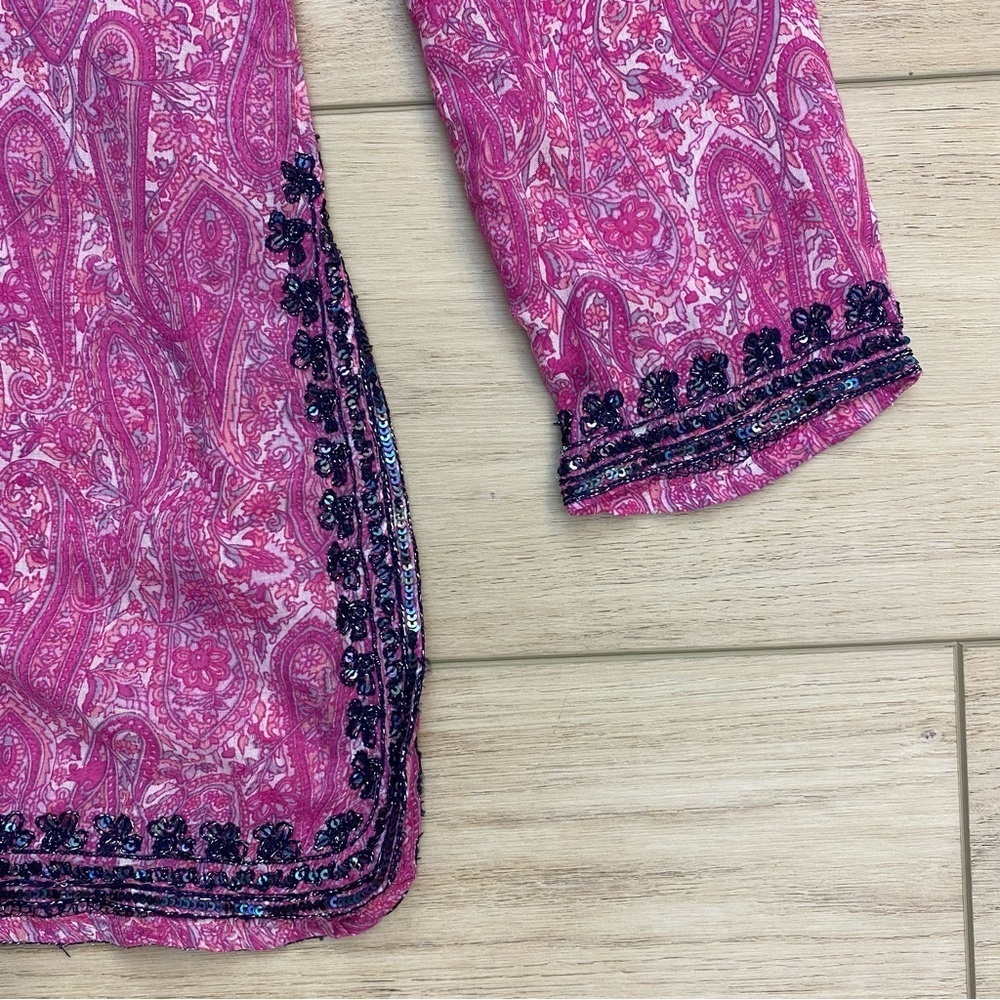 Calypso St.Barth | Yavia | Embellished Paisley Tunic Resort Resortwear Luxury - Picture 4 of 11